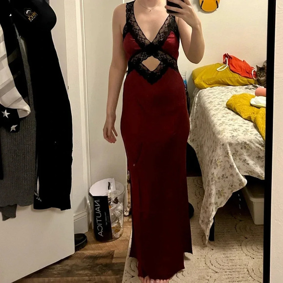 Rumored Crossroads Maxi Dress Garnet XS NWT - Picture 6 of 6